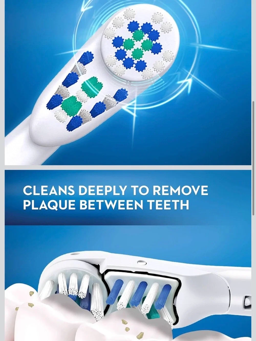 Oral-B deep clean battery powered toothbrush head replacement, Soft 2 count
